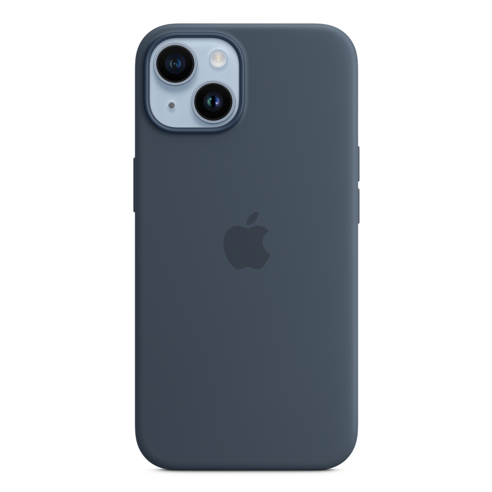 Apple iphone 14 plus silicone case w/magsafe - blue