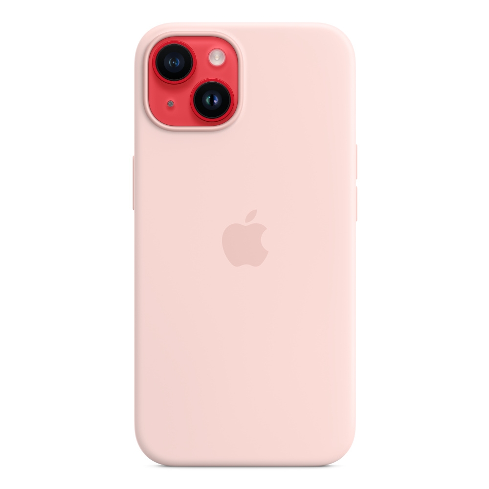 

Apple iphone 14 plus silicone case w/magsafe - chalk pink
