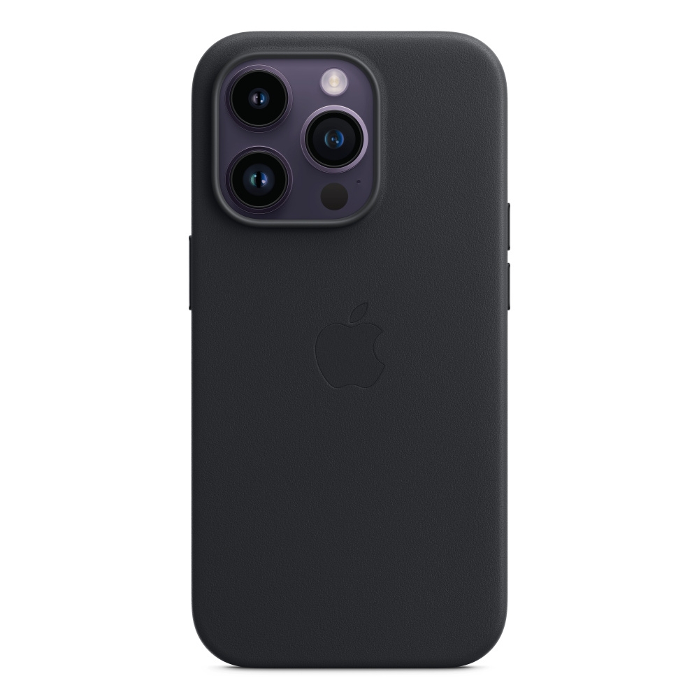 

Apple iphone 14 pro leather case w/magsafe - midnight