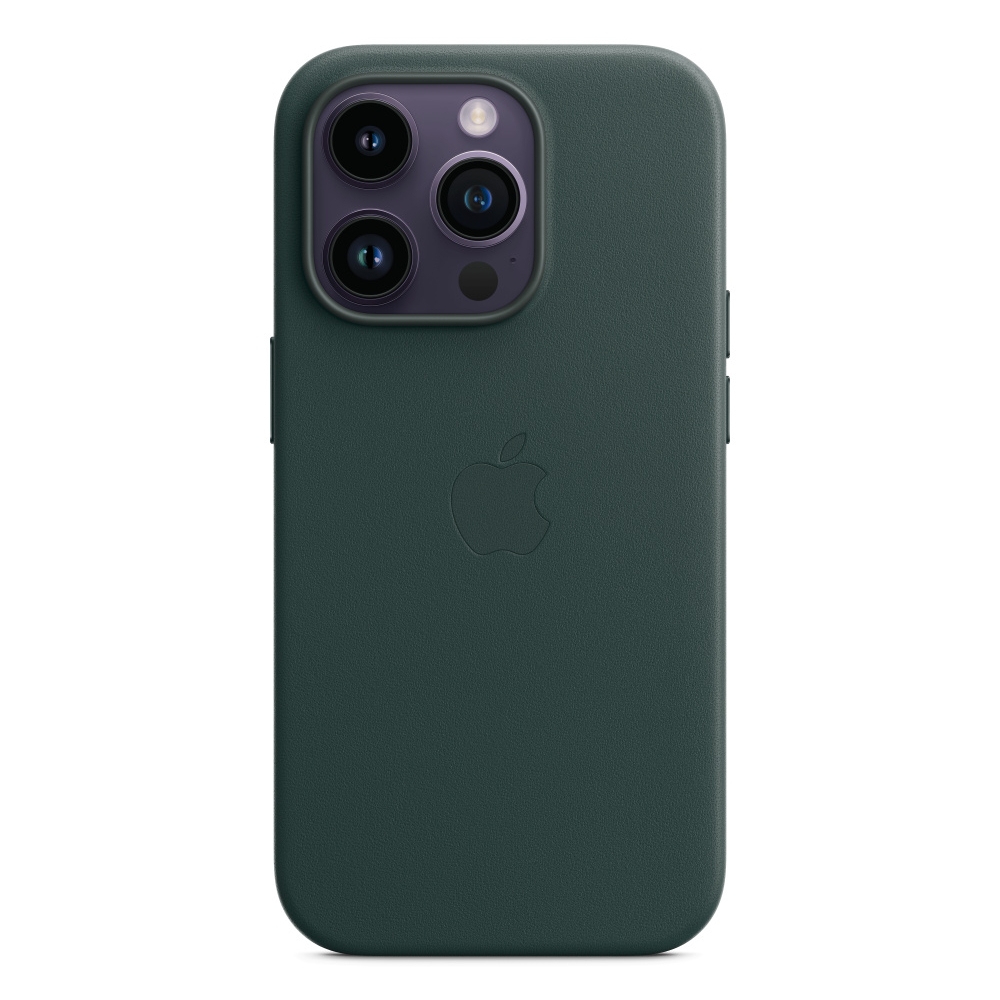 Apple iphone 14 pro leather case w/magsafe - forest green