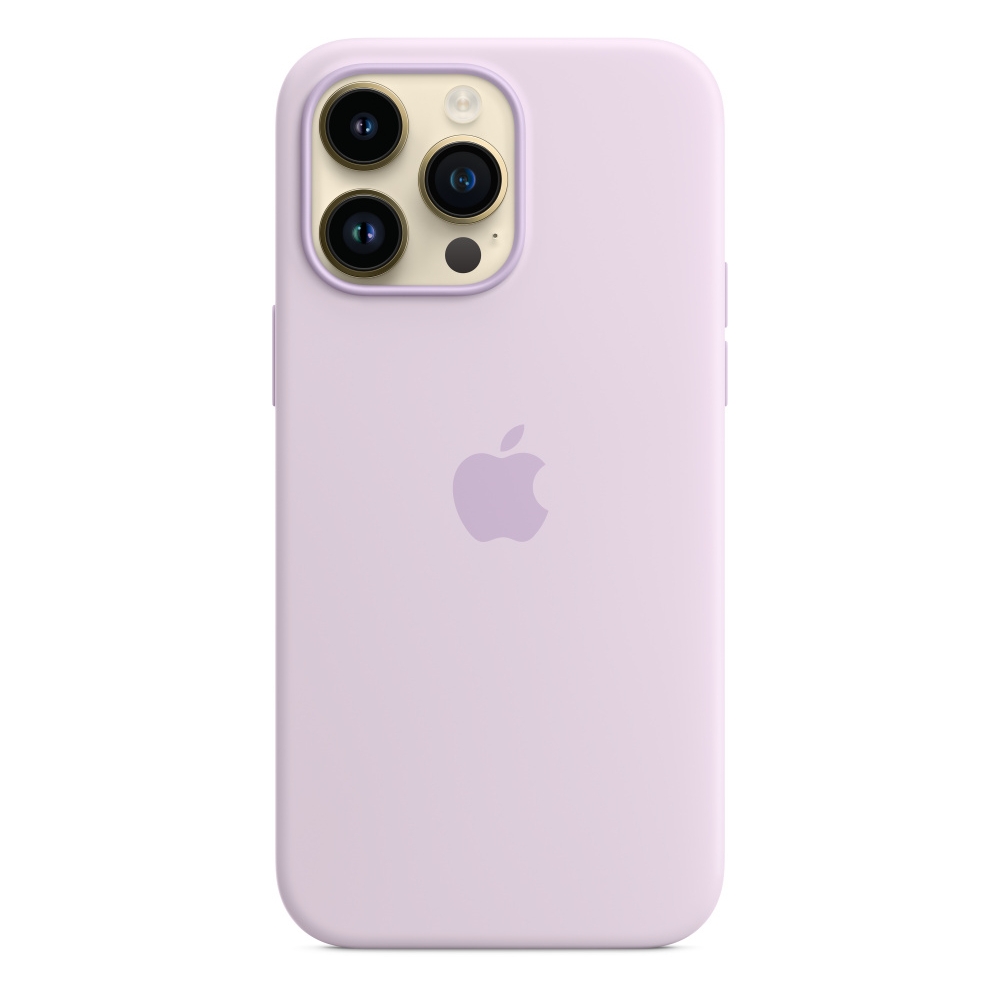 Apple iphone 14 pro max silicone case w/magsafe - lilac