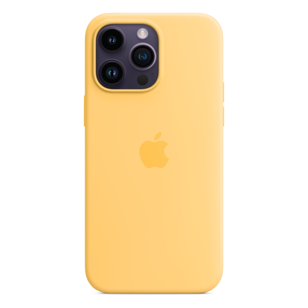 Apple iphone 14 pro max silicone case w/magsafe - sunglow