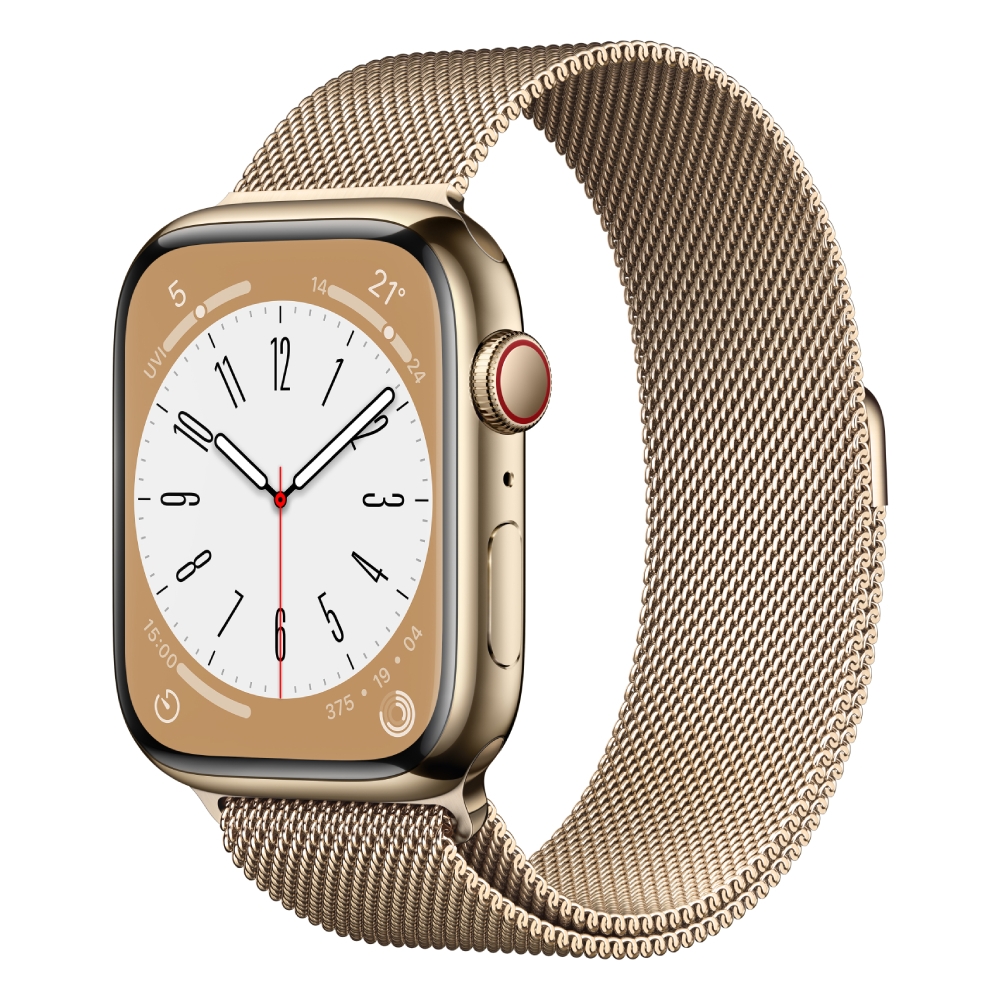 Buy Pre order apple watch s8 cellular 45mm - gold milanese loop in Saudi Arabia
