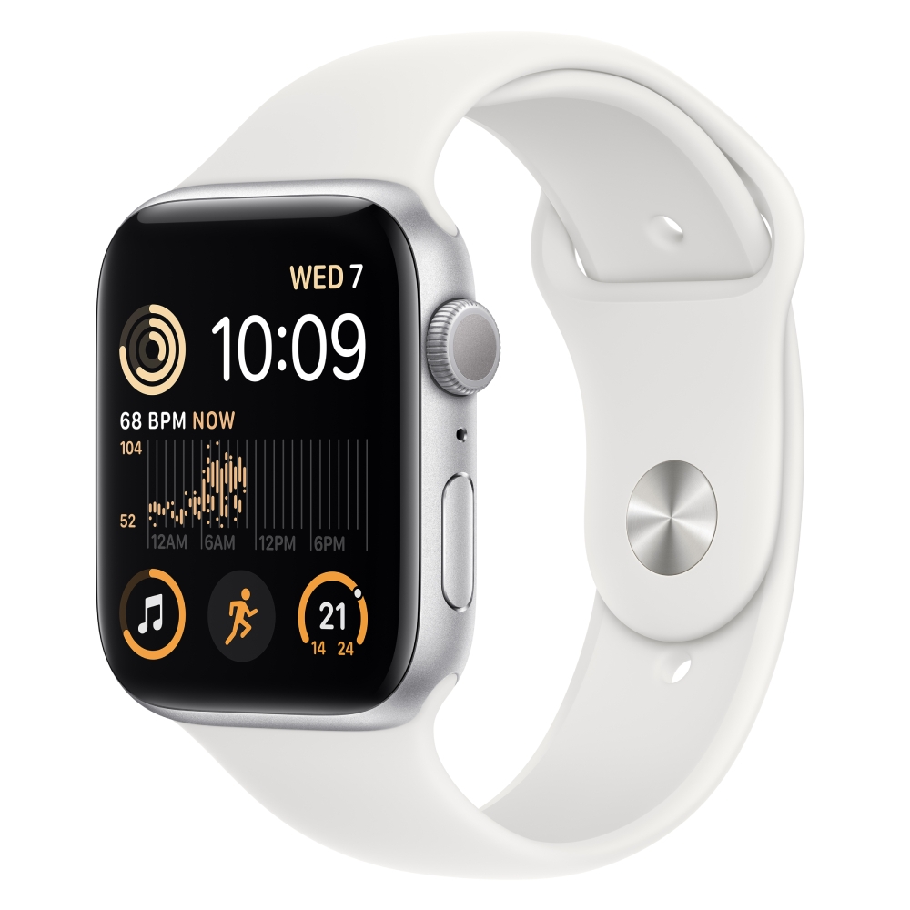 

Apple watch se gps 40mm silver aluminium case with white sport band - regular