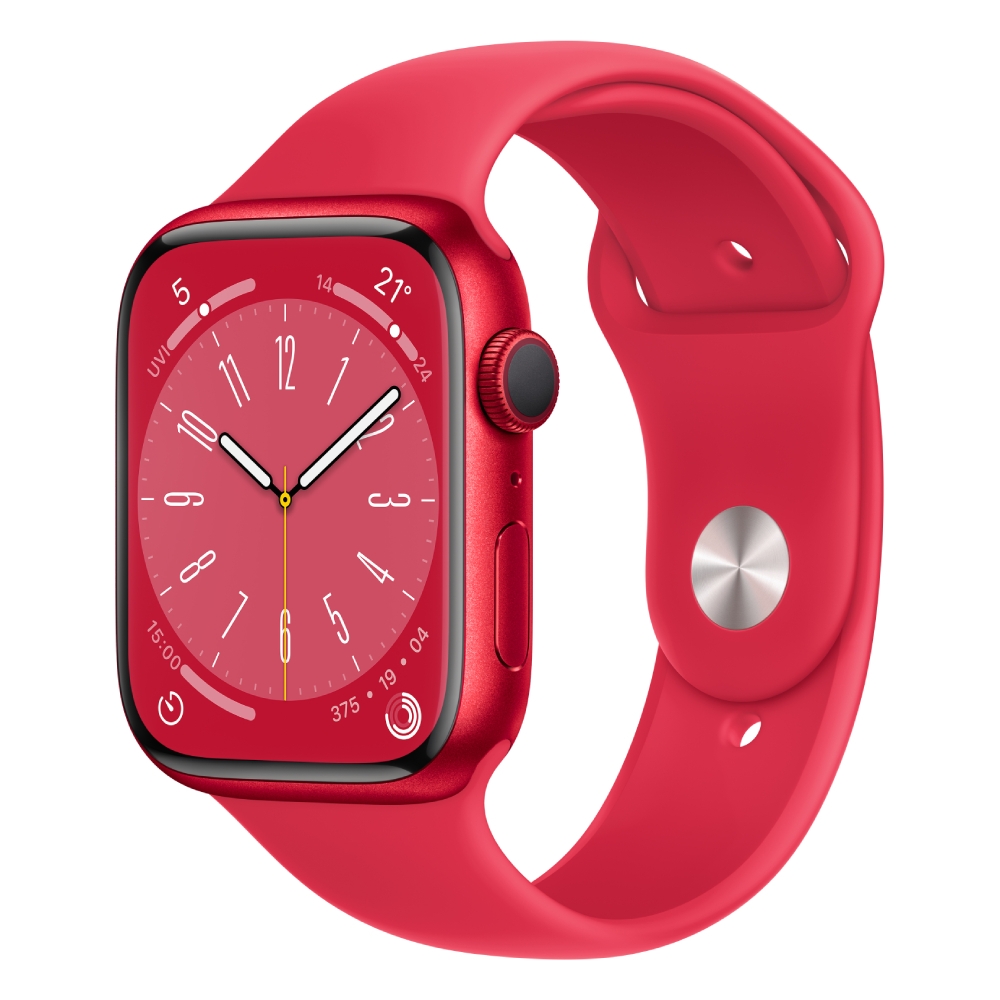 

Apple watch series 8 gps 41mm red aluminium case with red sport band - regular