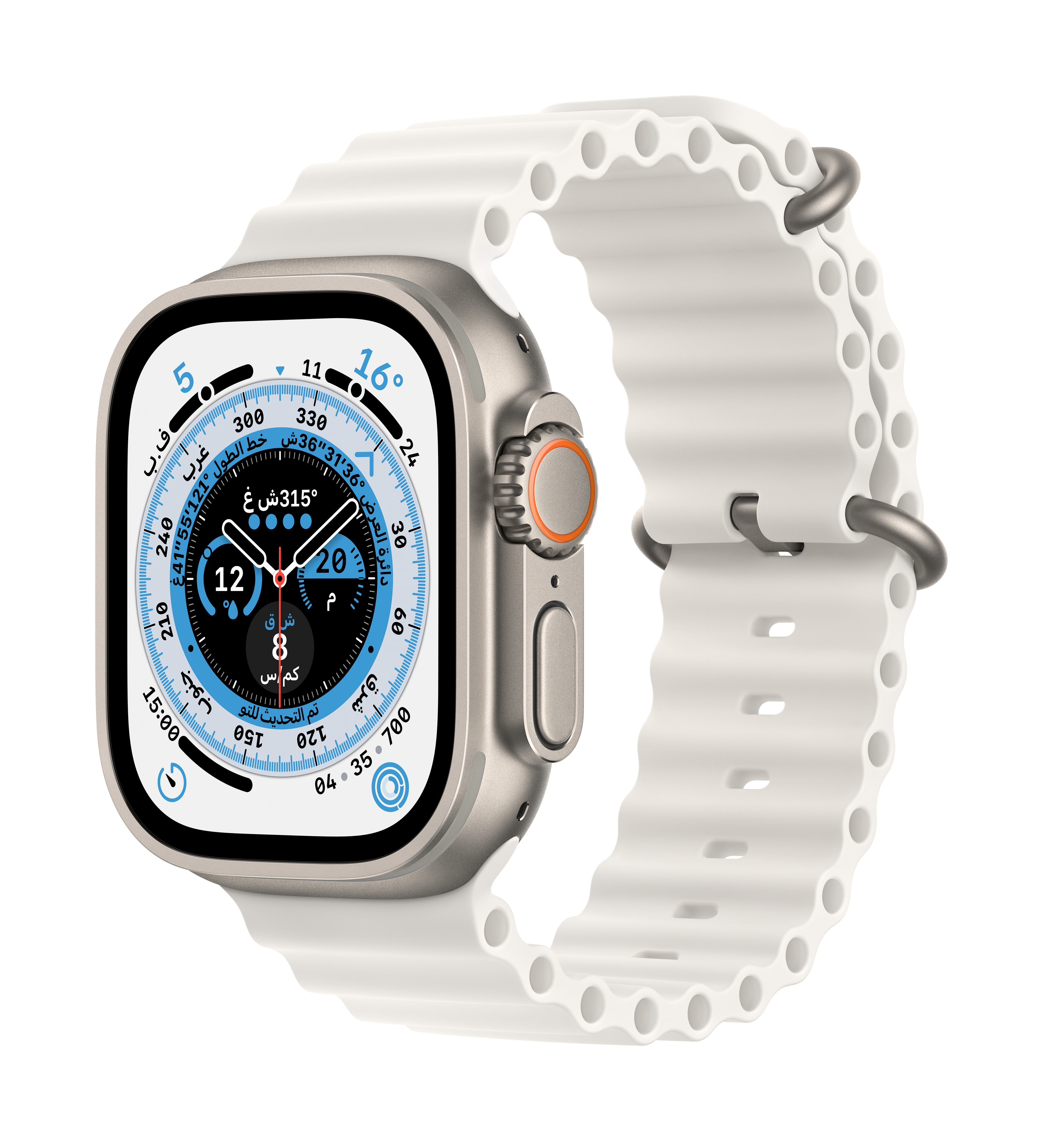 Buy Pre order apple watch ultra cellular 49mm - white ocean band in Saudi Arabia