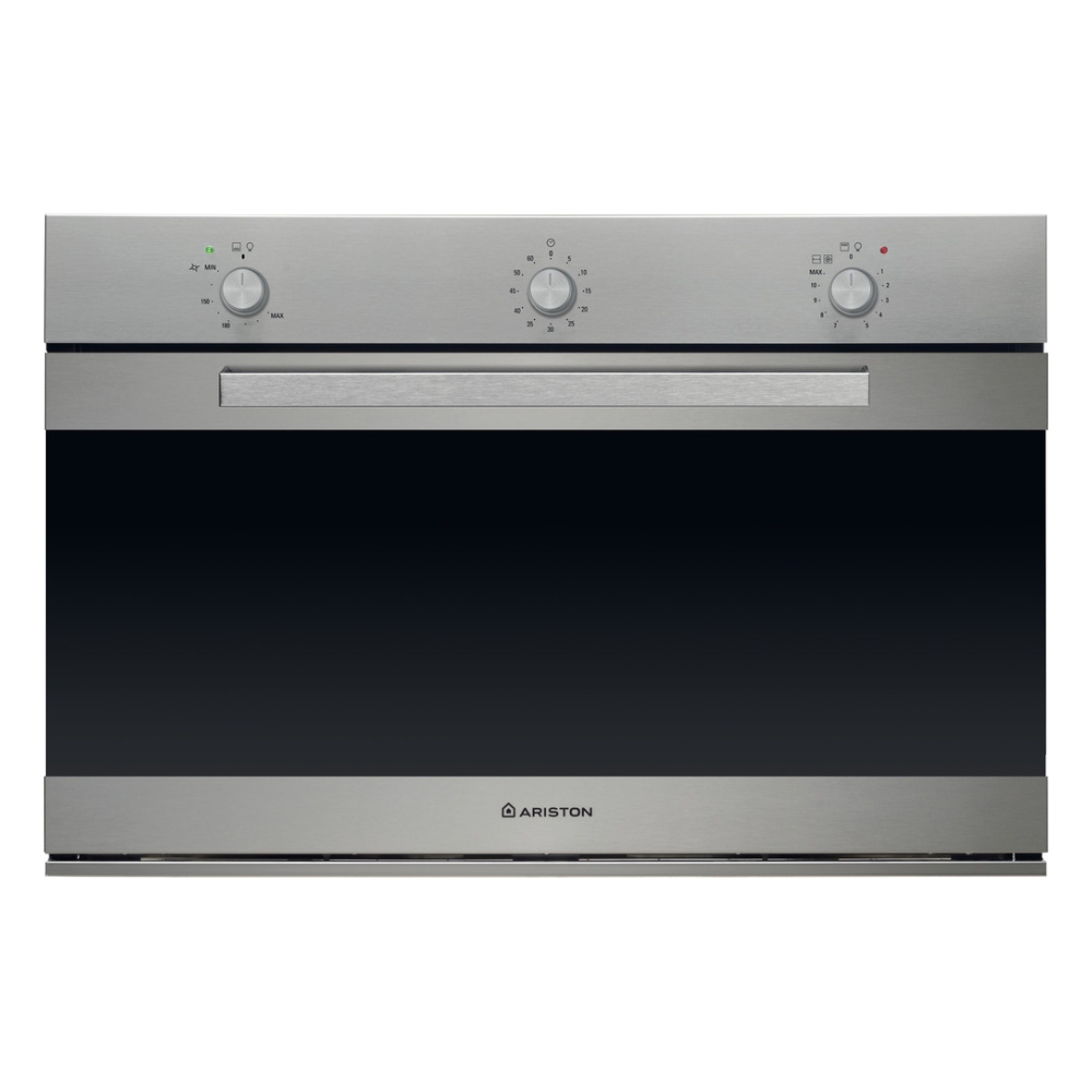 Ariston built-in gas oven with auto ignition 90 cm | inox (mhg521ix)