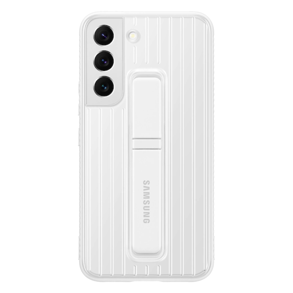 Buy Samsung s22 rainbow protective standing cover - white in Saudi Arabia