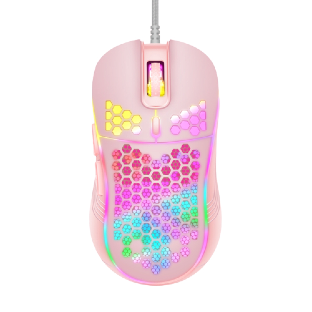 Buy Datazone ultra-fast gaming mouse with usb port - pink in Saudi Arabia