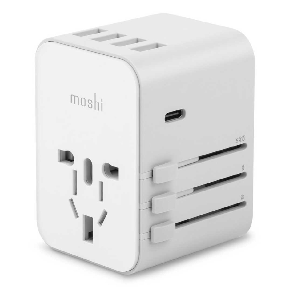 

Moshi world travel adapter with usb-c port - white