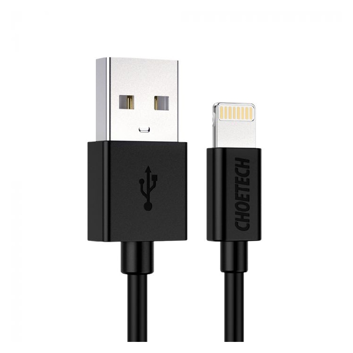Buy Choetech usb a to lightning mfi 1. 2m cable - black in Saudi Arabia