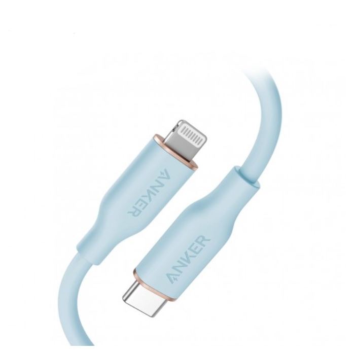 

Anker powerline iii flow usb-c to lightning 3ft cable - blue