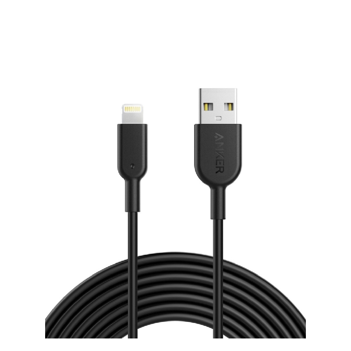 Buy Anker powerline ii usb-a to lightning 10 ft cable - black in Saudi Arabia