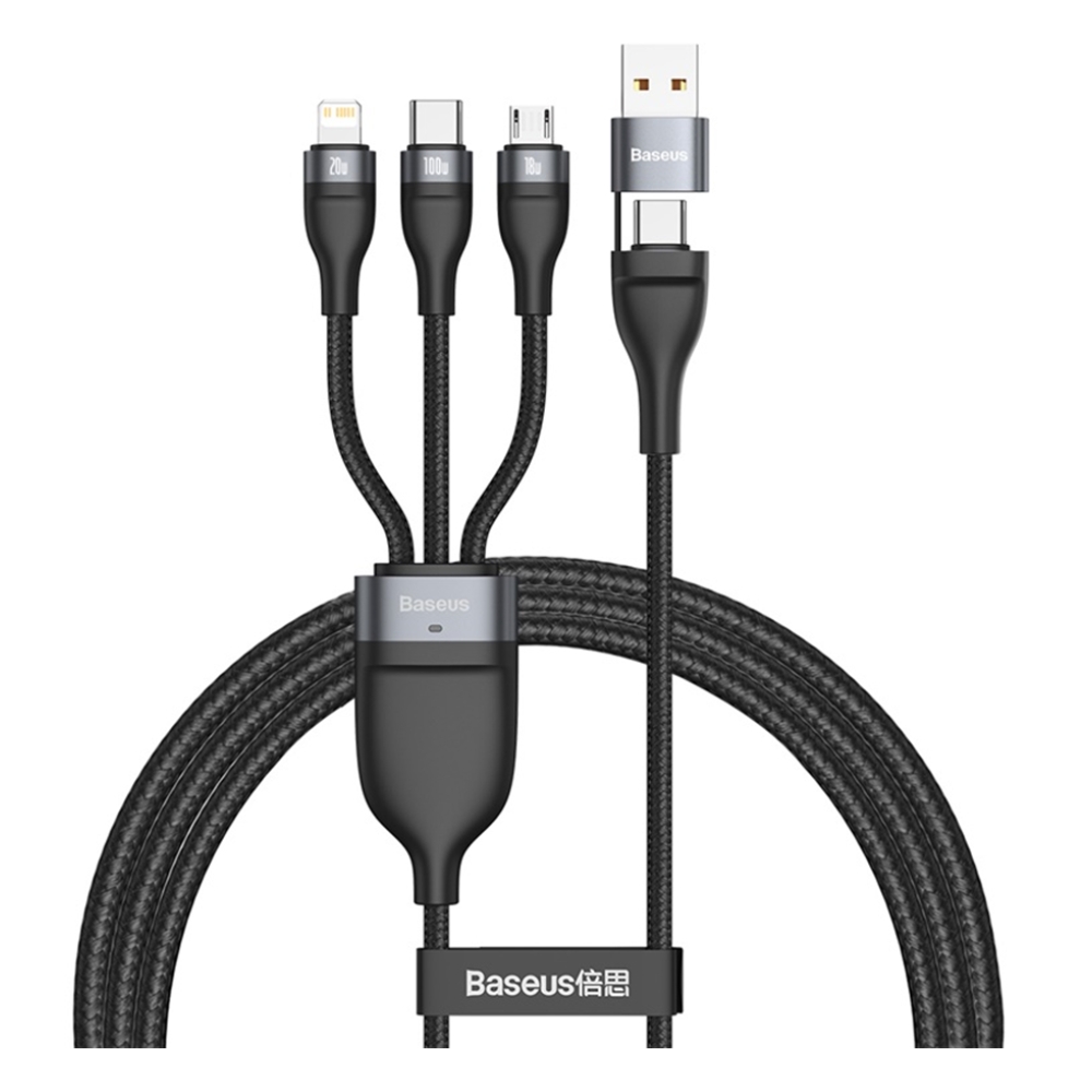 

Baseus data 3in1 100w cable - 1. 2m - black