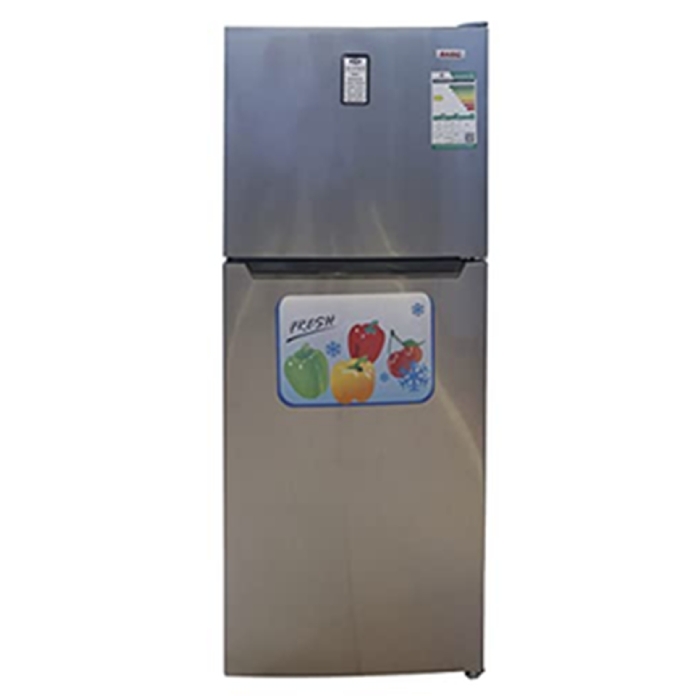 Buy Basic refrigerator 10. 5 cft top freezer (brd-380ml ss) stainless steel in Saudi Arabia