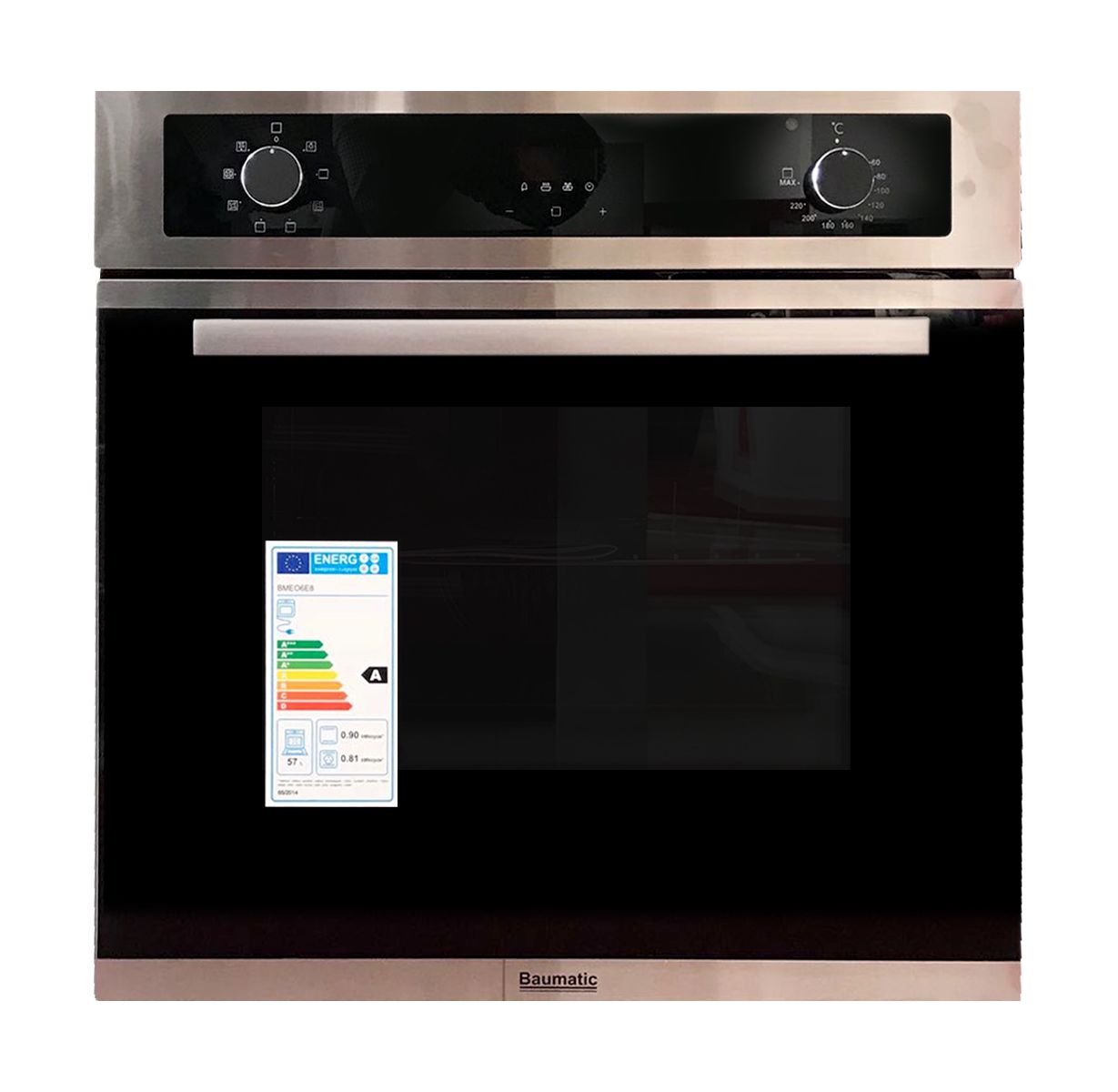 

Baumatic 60cm stainless steel electric oven - bmeo6e8