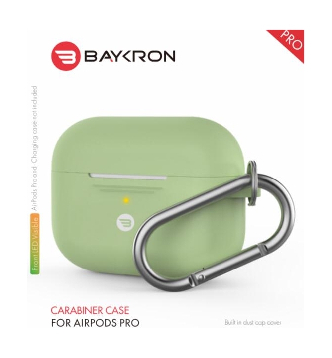 

Baykron airpods pro silicone case with carabiner - avocado green