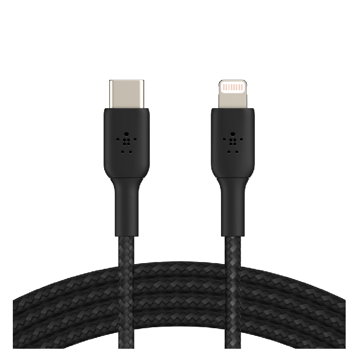 

Belkin braided boost charge usb-c to lightning cable 2m - black