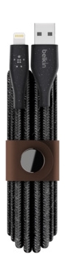 

Belkin duratek plus lightning to usb-a cable with strap - black