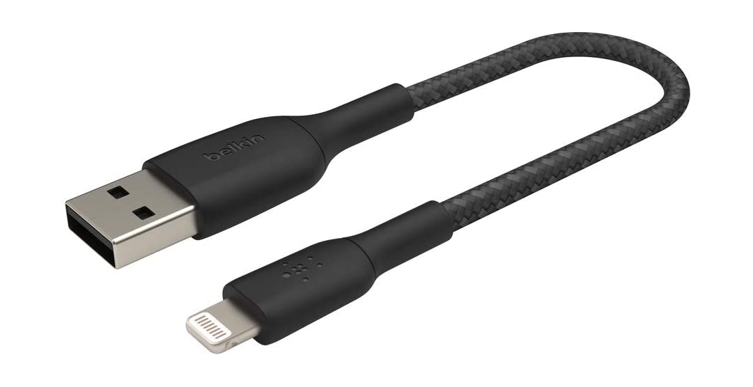 

Belkin boost charge braided lightning to usb-a cable 0. 15m - black