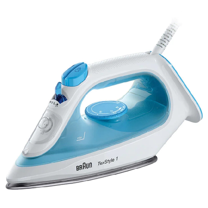 Buy Braun steam iron 2000 w (si1050bl) blue in Saudi Arabia