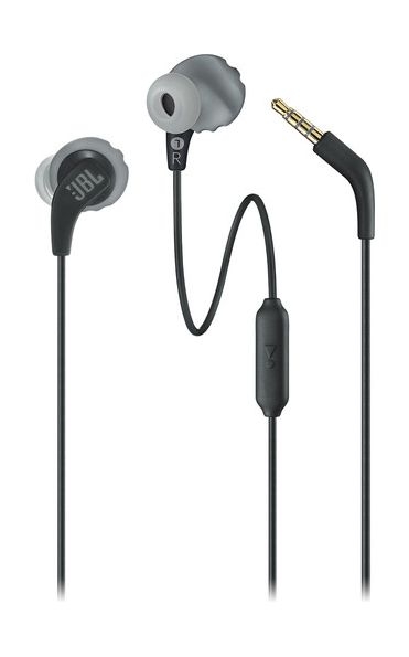 Jbl endurance run sweatproof wired sports in-ear headphones - black