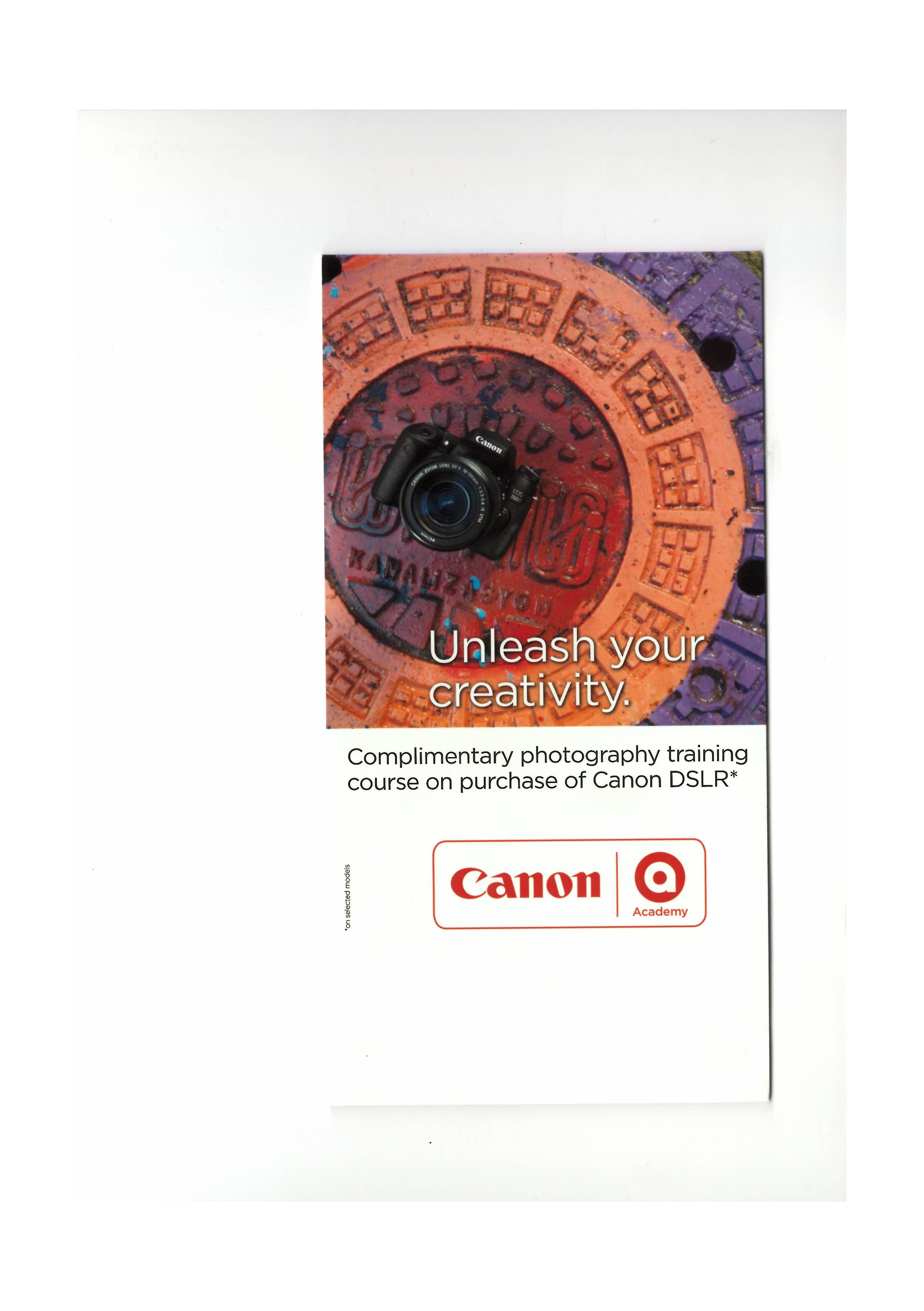 

Canon photography training voucher