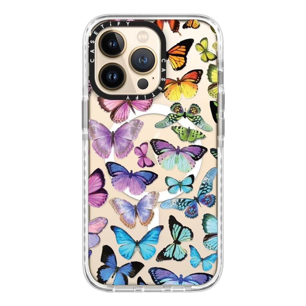

Casetify magsafe case for iphone 13 pro - butterfly rainbow