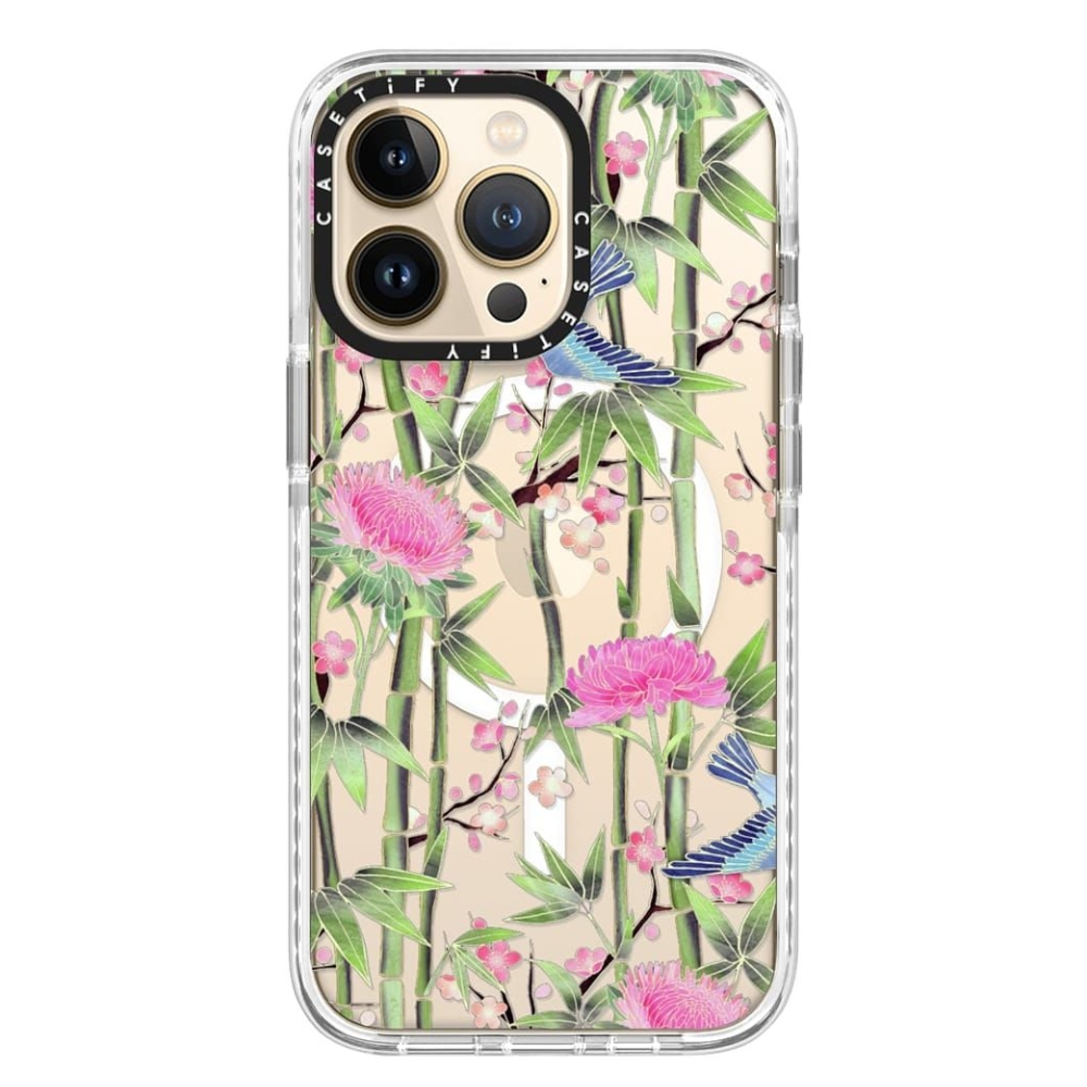 Casetify magsafe case for iphone 13 pro - bamboo birds