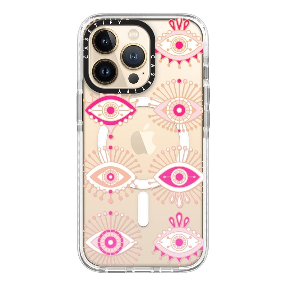 

Casetify magsafe case for iphone 13 pro - pink/peach eye