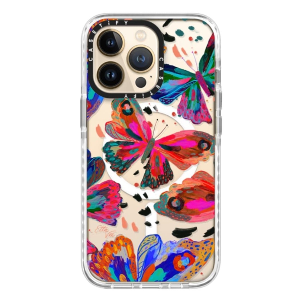 

Casetify magsafe case for iphone 13 pro - butterfly clear