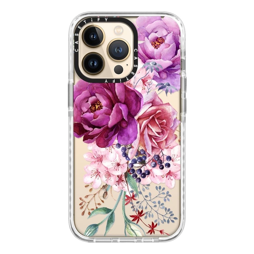 

Casetify magsafe case for iphone 13 pro - purple floral