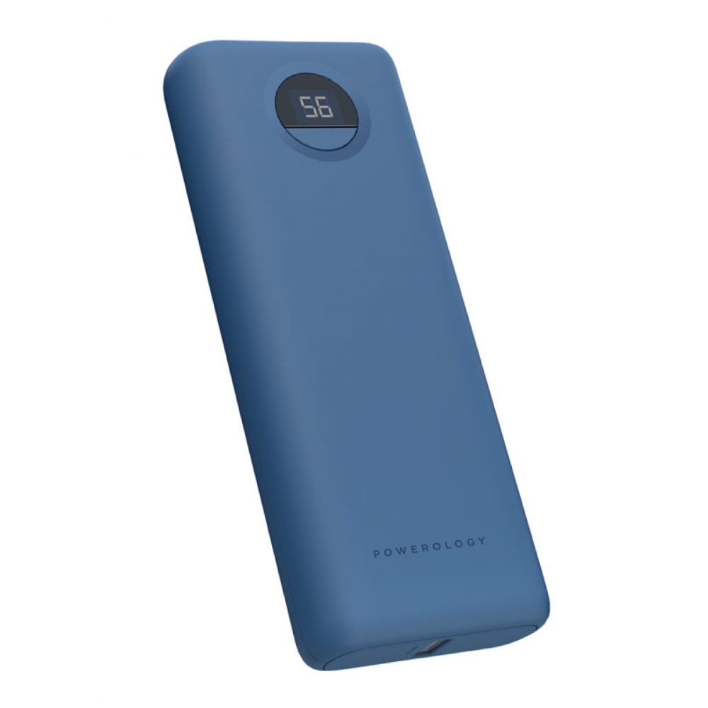 

Powerology 20000mah 30w pd & qc3. 0 compact power bank - blue