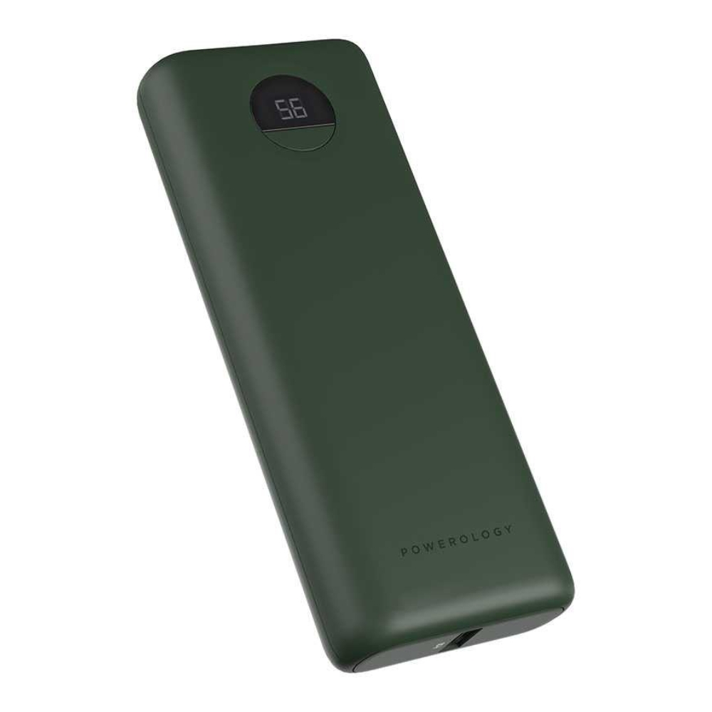 

Powerology 20000mah 30w pd & qc3. 0 compact power bank - green