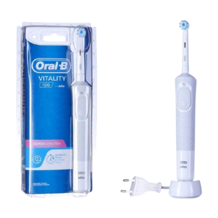 

Oral-b vitality sensi ultrathin d100 electric toothbrush - white