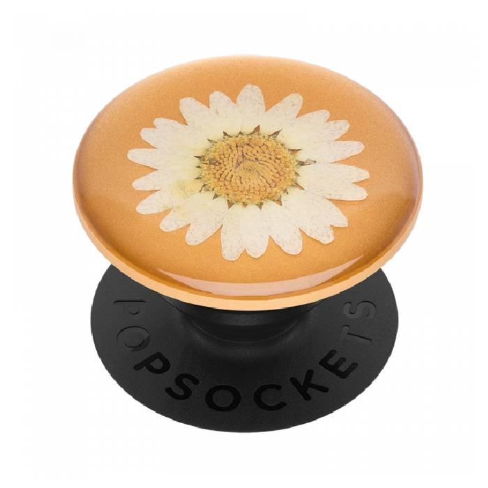 

Popsockets phone stand and grip (801476) – pressed flower white daisy