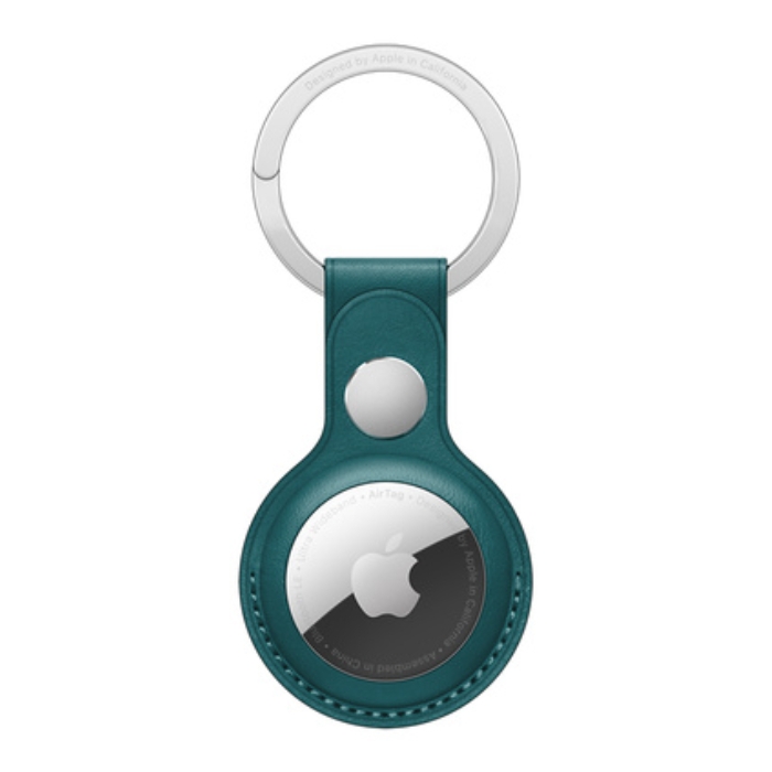 

Apple airtag leather key ring - forest green