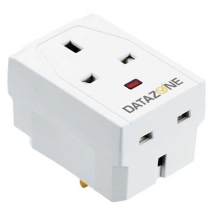 Buy Datazone 3-way power adapter - white in Saudi Arabia