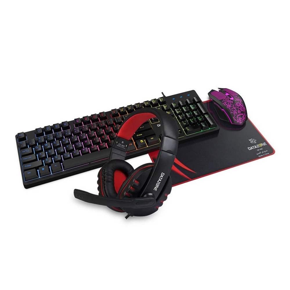 Datazone 4-in-1 bundle, keyboard, mouse, headphone, mouse pad