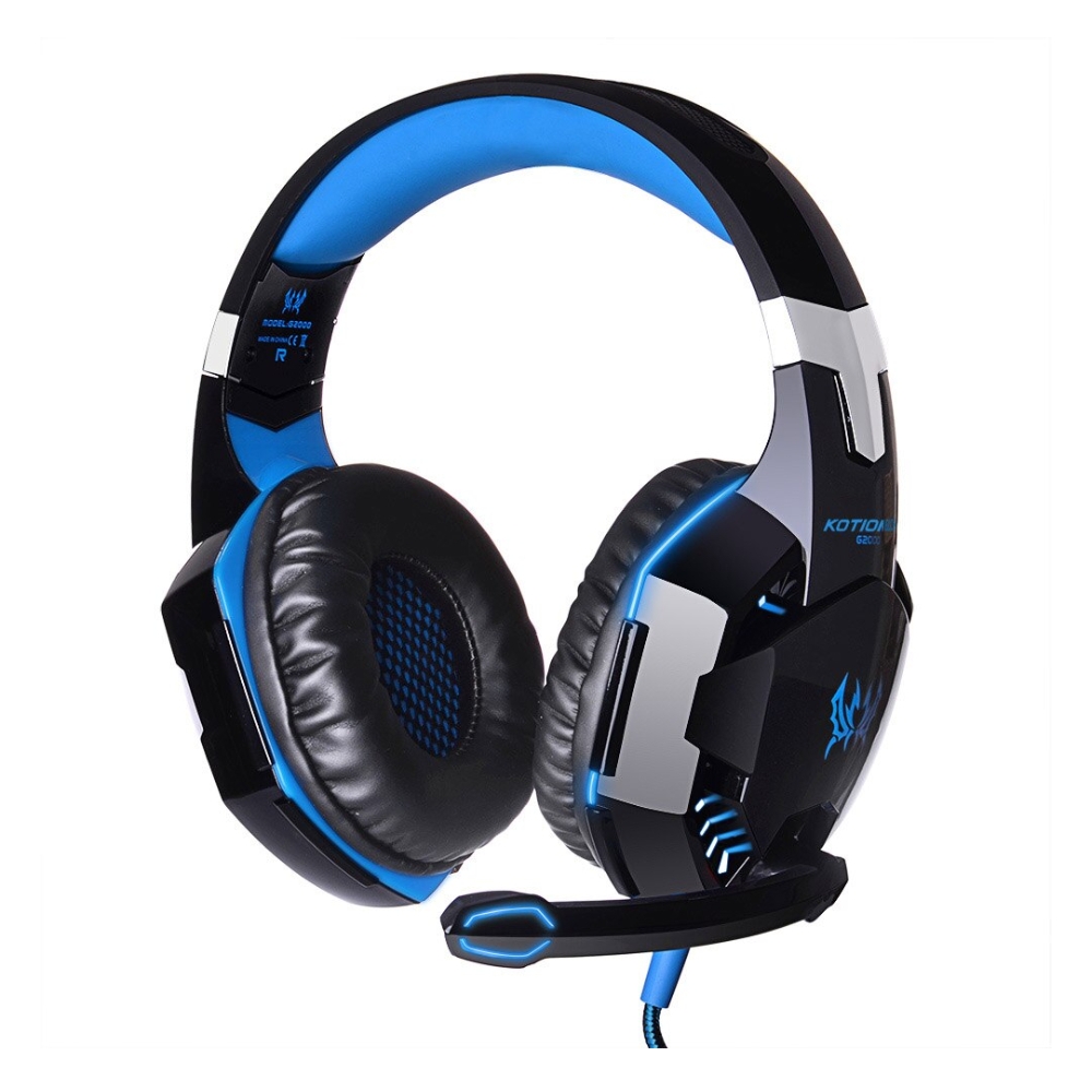 Buy Datazone usb gaming headset (g2000) - black / blue in Saudi Arabia