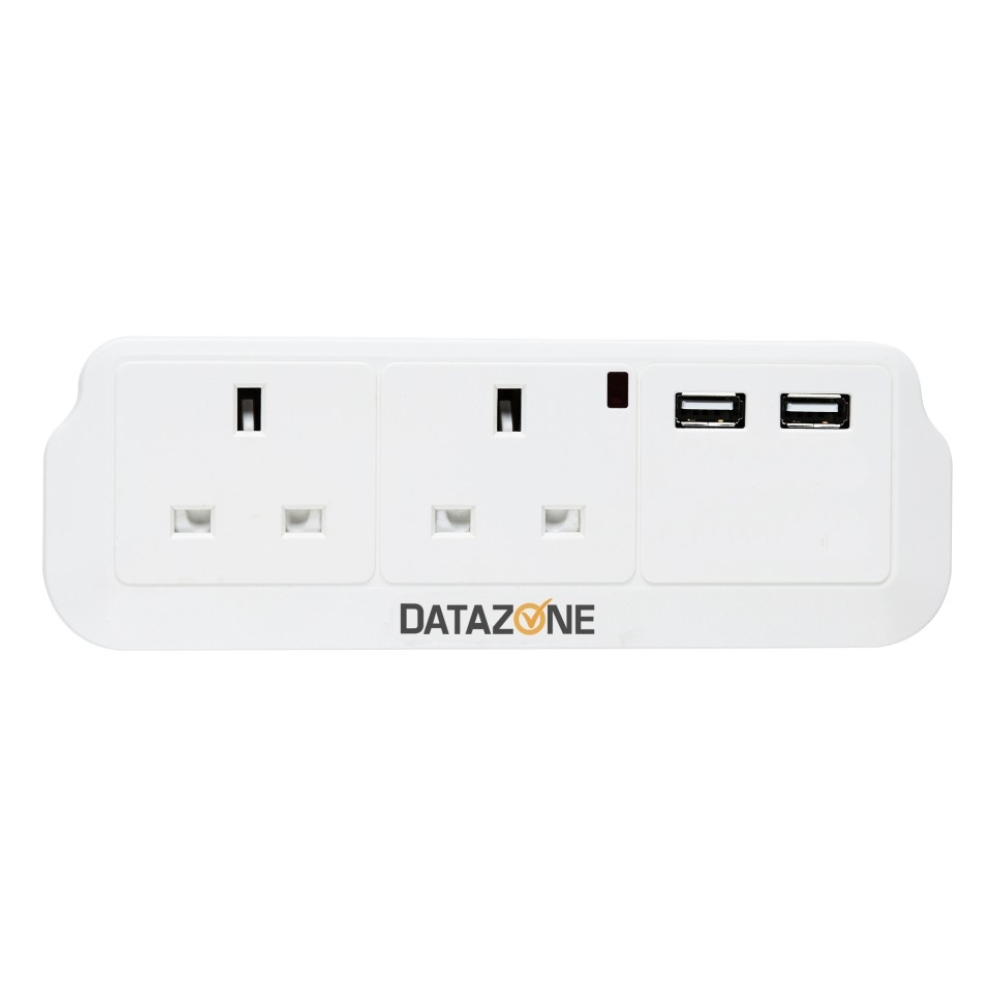 

Datazone power socket adapter 2way with 2-usb charger