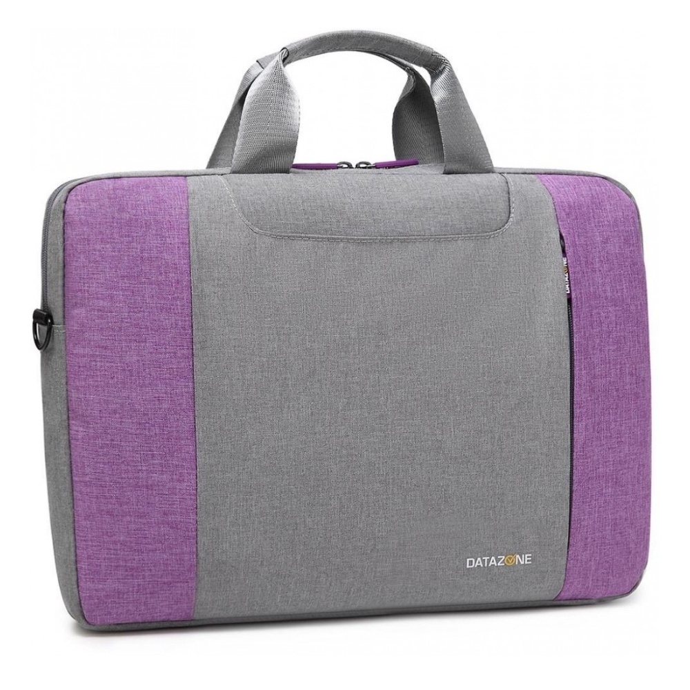 Buy Datazone shoulder bag for 15. 6-inch laptop - grey/purple in Saudi Arabia