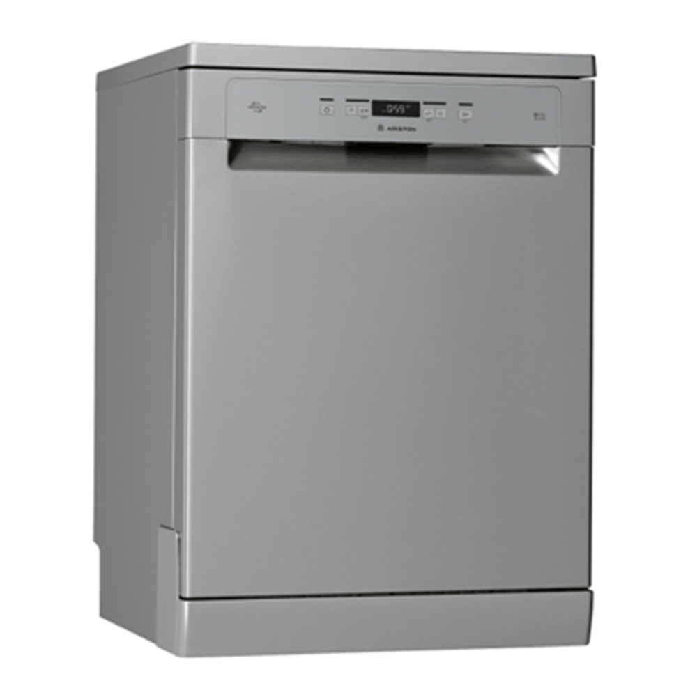 Buy Ariston 7 program freestanding 14 place setting dishwasher (lfc3c26wx60hz) - silver in Saudi Arabia