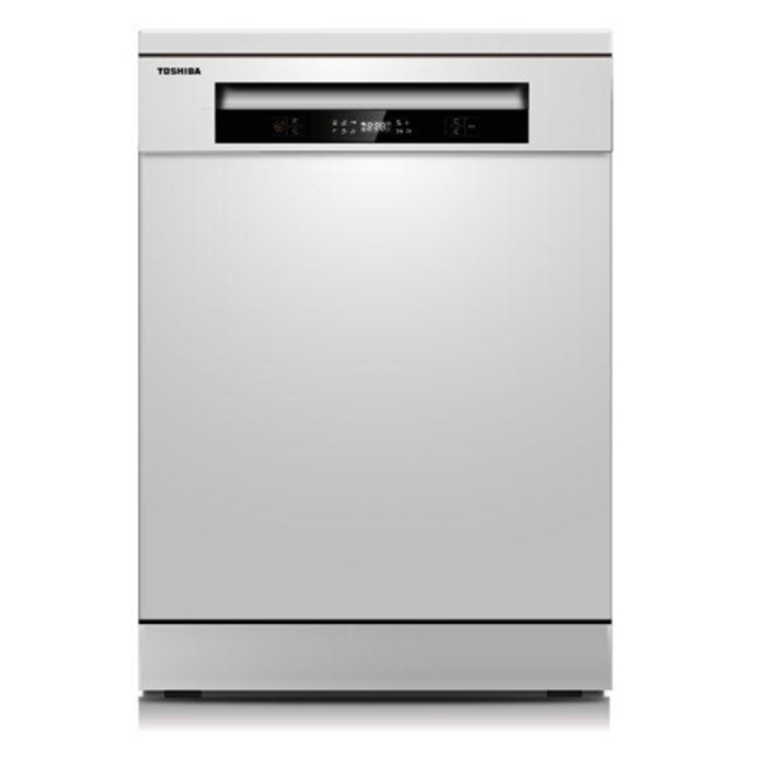 Buy Toshiba 6 programs 14 place setting dishwasher (dw-14f1me(w) - white in Saudi Arabia