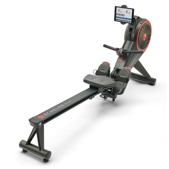 

Echelon row connected rowing machine