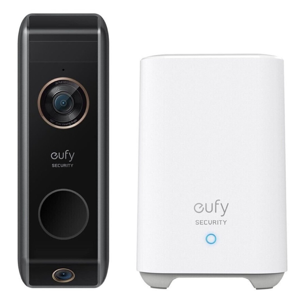 

Eufy video doorbell dual camera 2k with homebase, e8213g11 -black