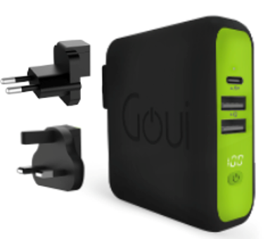 

Goui 8000mah qi power bank & wall charger (g-kitwireless) - black