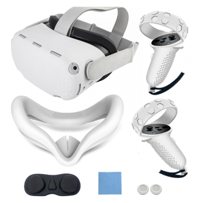 

Gamax oculus quest 2 silicone protective case set - white