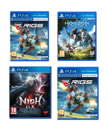 

Nioh + horizon: zero dawn standard edition + rigs mechanized combat league + driveclub ...