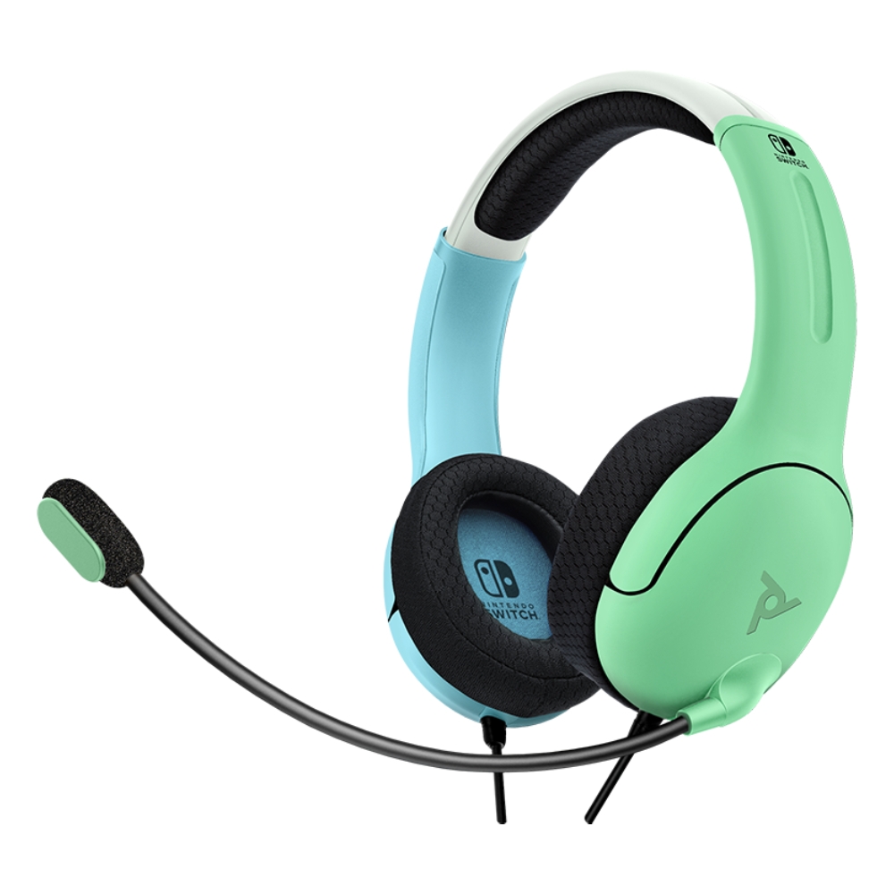 Pdp lvl40 wired headset for nintendo switch - blue/green